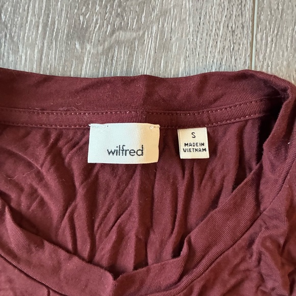 Wilfred Short Sleeve Burgundy Bodysuit - Picture 3 of 3